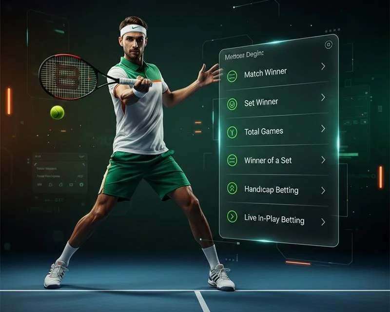 Fairplay Tennis-Bet-Types-Explained guide showing different tennis betting types and wagering options