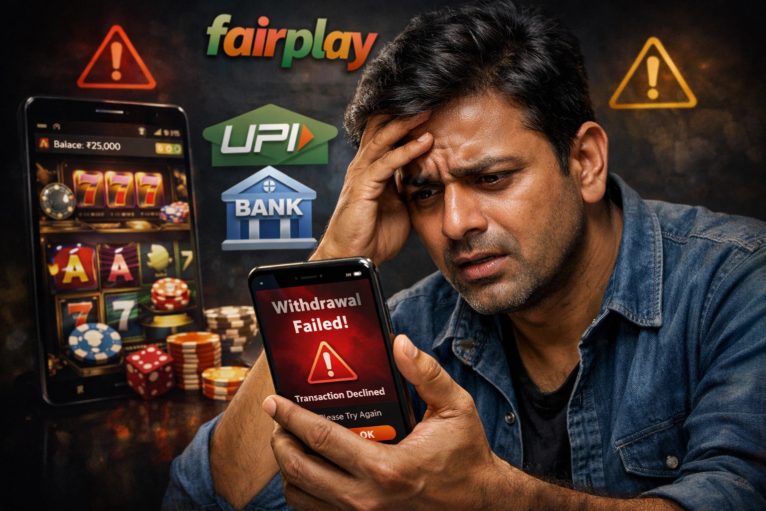 Fairplay withdrawal problem showing failed transaction and pending payment error in India