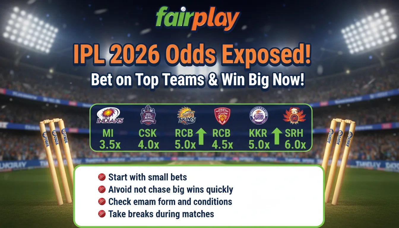 IPL 2026 Odds Exposed Bet on Top Teams & Win Big Now!