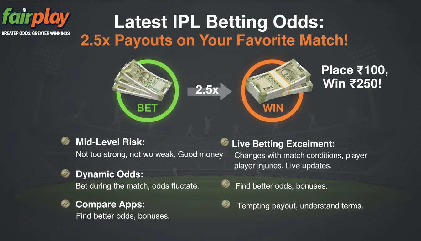 Latest IPL Betting Odds 2.5x Payouts on Your Favorite Match!